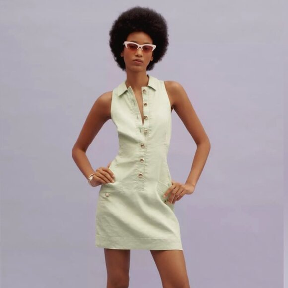 Maeve Dresses & Skirts - Anthropologie Maeve Button-Front Mini Dress - XL